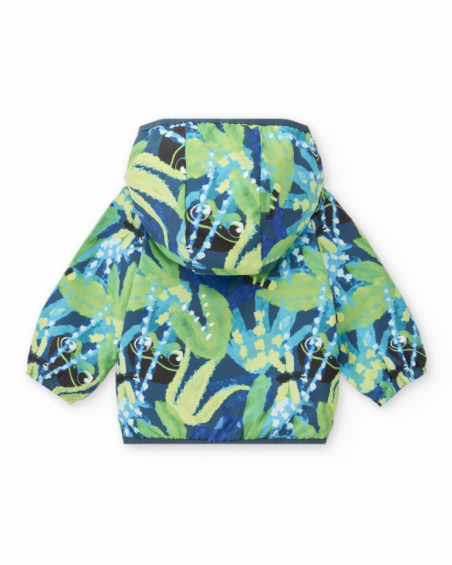 Giacca a vento verde da ragazzo collezione Tropadelic