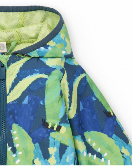 Giacca a vento verde da ragazzo collezione Tropadelic