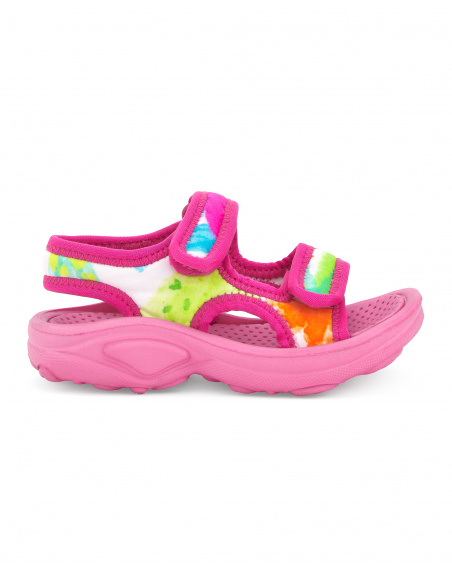 Sneaker rosa da bambina in lycra collezione Tropadelic