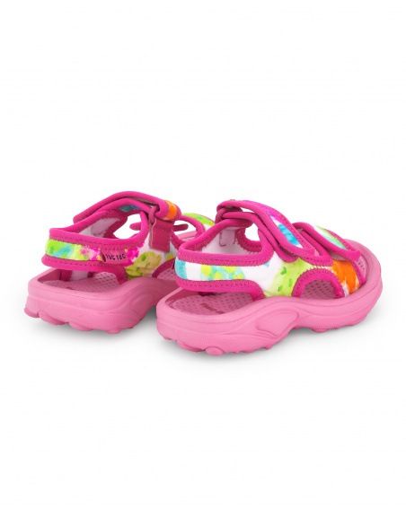 Sneaker rosa da bambina in lycra collezione Tropadelic