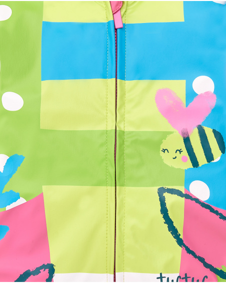 Trench rosa da bambina collezione Tropadelic