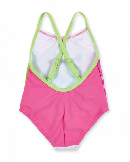 Costume da bagno verde da bambina collezione Tropadelic