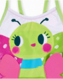 Costume da bagno verde da bambina collezione Tropadelic