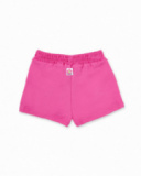 Shorts rosa in maglia da bambina collezione Tropadelic