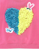 Felpa rosa in peluche da bambina collezione Tropadelic