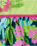 Abito in maglia verde da bambina collezione Tropadelic