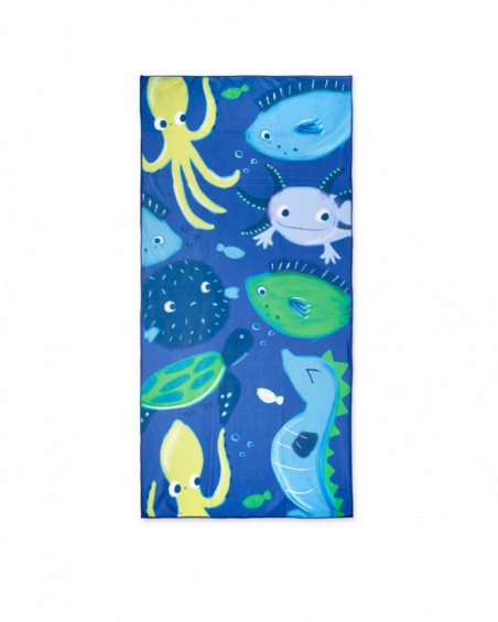 Asciugamano in microfibra blu per bambino collezione Ocean