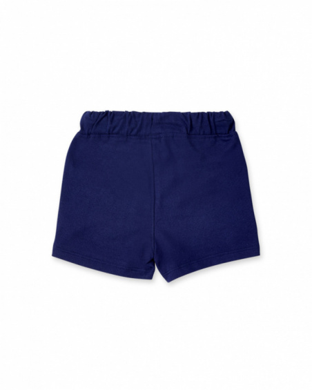 Bermuda da bambino in maglia blu navy collezione Ocean Wonders