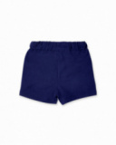 Bermuda da bambino in maglia blu navy collezione Ocean Wonders