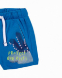Bermuda da bambino in maglia blu collezione Ocean Wonders