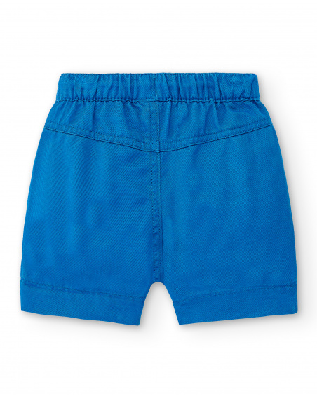 Bermuda da bambino in twill blu collezione Ocean Wonders