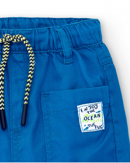Bermuda da bambino in twill blu collezione Ocean Wonders