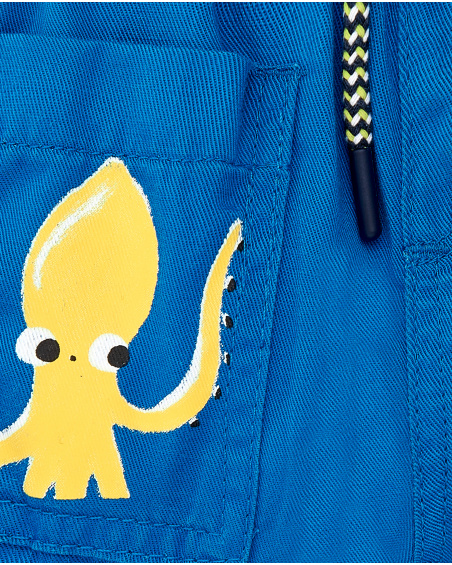 Bermuda da bambino in twill blu collezione Ocean Wonders