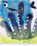 T-shirt bianca da bambino in maglia collezione Ocean Wonders