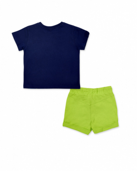 Completo in maglia verde blu da bambino collezione Ocean Wonders