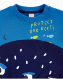 Tuta blu in peluche da bambino collezione Ocean Wonders