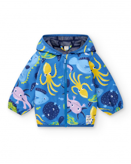 Giacca a vento blu da ragazzo collezione Ocean Wonders