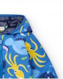 Giacca a vento blu da ragazzo collezione Ocean Wonders