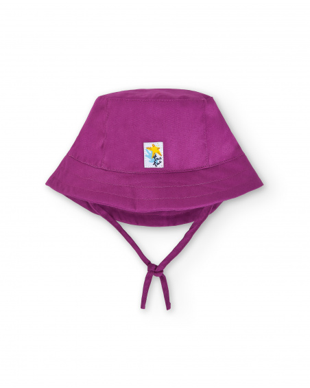 Cappello piatto da bambina di colore lilla collezione Ocean
