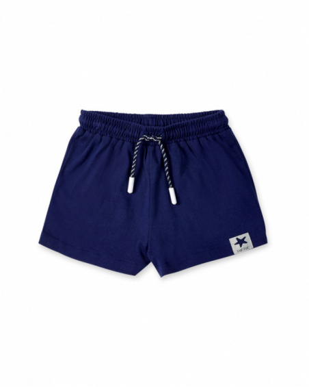 Shorts blu in maglia da bambina collezione Ocean Wonders