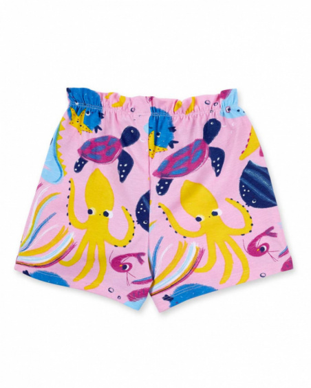 Shorts lilla in maglia da bambina collezione Ocean Wonders