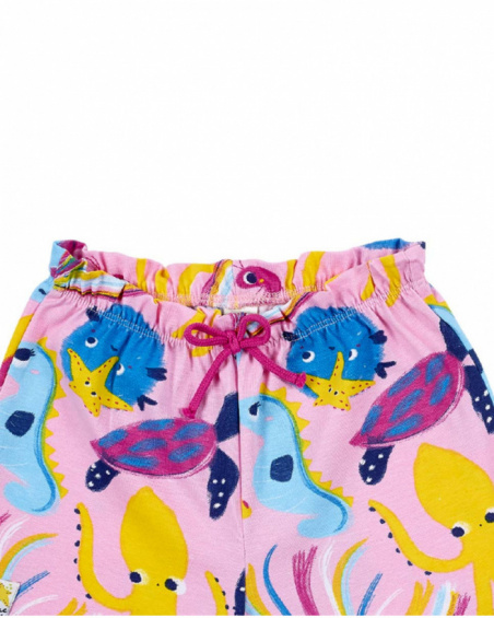 Shorts lilla in maglia da bambina collezione Ocean Wonders