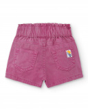 Shorts fucsia in twill da bambina collezione Ocean Wonders