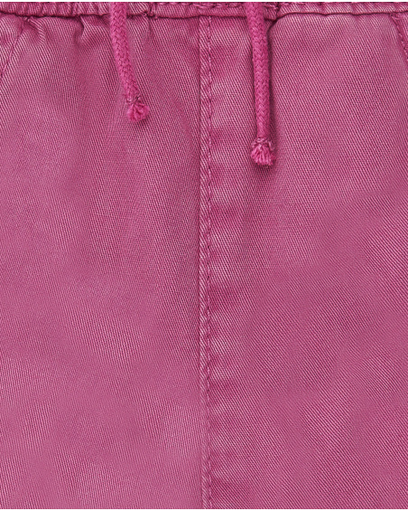 Shorts fucsia in twill da bambina collezione Ocean Wonders
