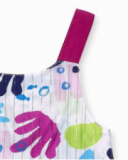 Blusa in popeline bianco da bambina collezione Ocean Wonders