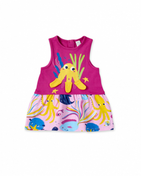 Abito in maglia lilla da bambina collezione Ocean Wonders
