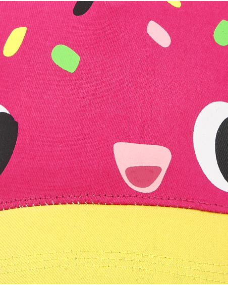 Berretto in twill rosa da bambina collezione Creamy Ice