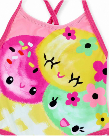 Costume da bagno rosa da bambina collezione Creamy Ice