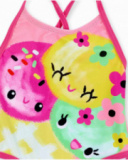 Costume da bagno rosa da bambina collezione Creamy Ice