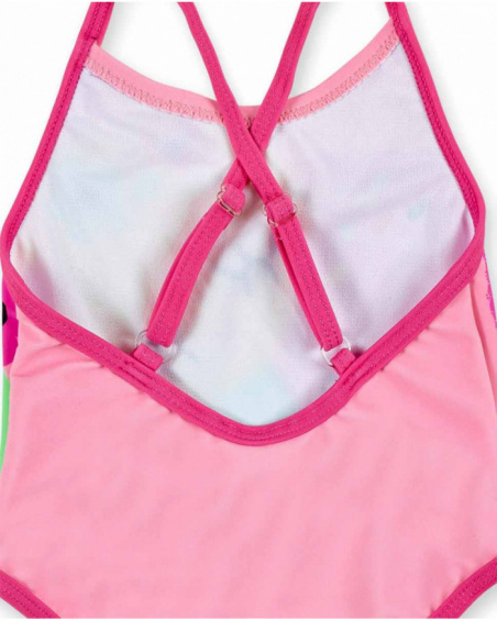 Costume da bagno rosa da bambina collezione Creamy Ice
