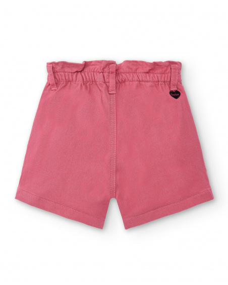 Shorts in denim rosa da bambina collezione Creamy Ice