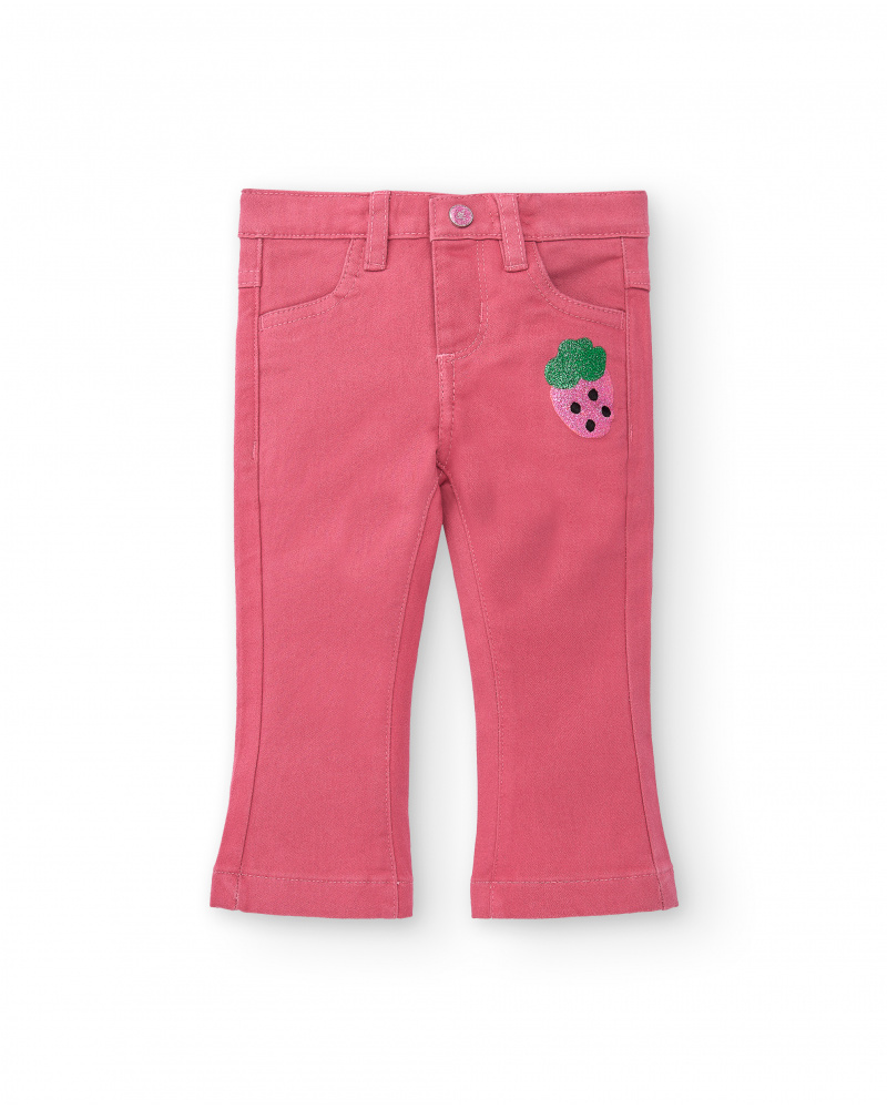 Pantaloni in denim rosa da bambina collezione Creamy Ice