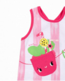 T-shirt in maglia bianca rosa da bambina collezione Creamy Ice