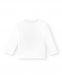T-shirt lunga bianca in maglia da bambina collezione Creamy Ice