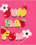 Completo tre pezzi rosa lavorato a maglia da bambina collezione