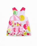 Abito bianco in maglia da bambina collezione Creamy Ice