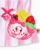 Abito in maglia bianco rosa da bambina collezione Creamy Ice