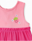 Abito da bambina in maglia di tulle rosa collezione Creamy Ice