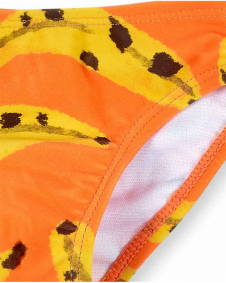 Slip da bagno arancioni da bambino collezione Banana Records