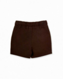 Bermuda da ragazzo in maglia marrone collezione Banana Records