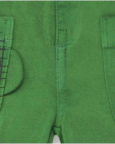 Shorts in denim verde da ragazzo collezione Banana Records