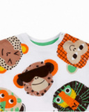 T-shirt bianca stampata da bambino collezione Banana Records