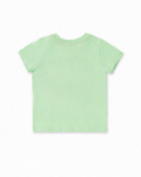 T-shirt verde in maglia da bambino collezione Banana Records