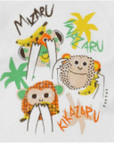 T-shirt lunga da bambino in maglia bianca collezione Banana