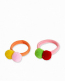 Elastici per capelli rosa arancioni da bambina collezione