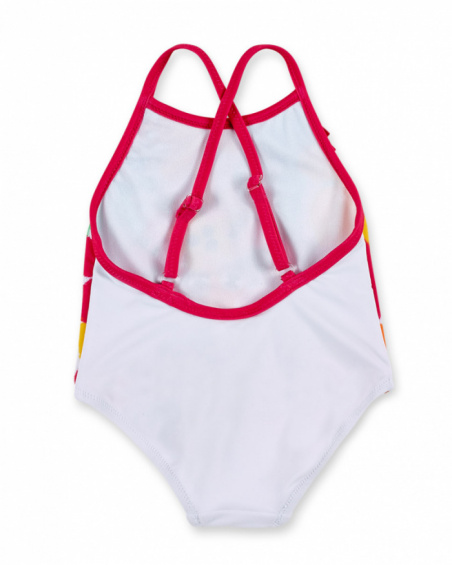 Costume da bagno bianco da bambina collezione Banana Records